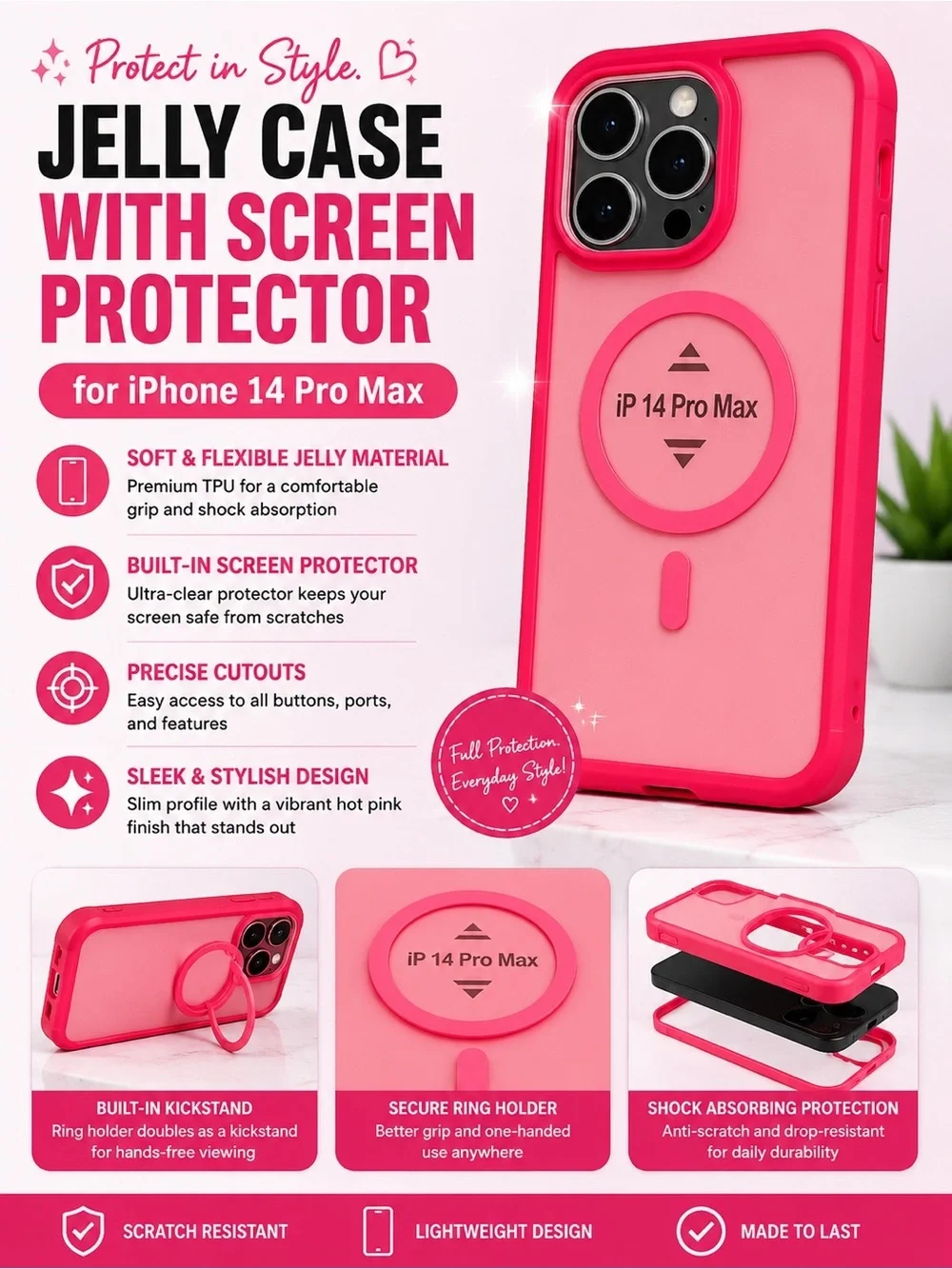 Apple Pink iPhone 14 Pro Max MagSafe Case
